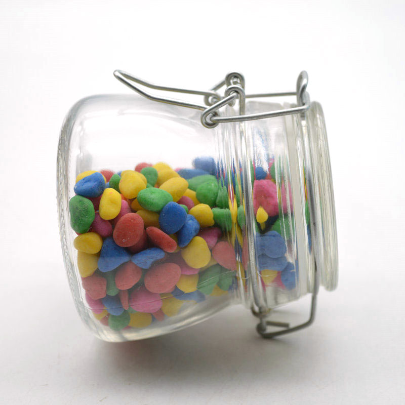 5oz Mini Round Clear Kitchen Storage Glass Spice Jar