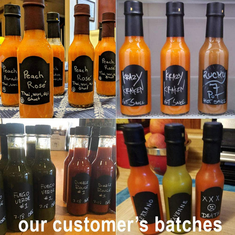 5oz Woozy Hot Sauce Glass Bottle Sesame Oil Bottle with Lids and Funnel