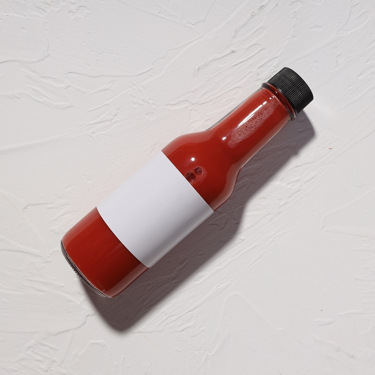 5oz Woozy Hot Sauce Glass Bottles For Ketchup BBQ Sauce With Shrink Band Plastic Stopper