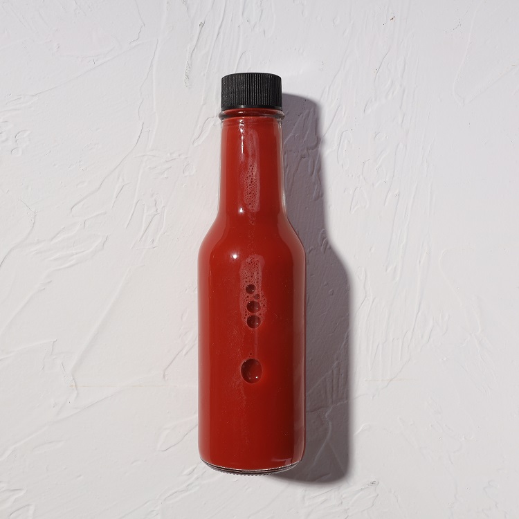 5oz Woozy Hot Sauce Glass Bottles For Ketchup BBQ Sauce With Shrink Band Plastic Stopper
