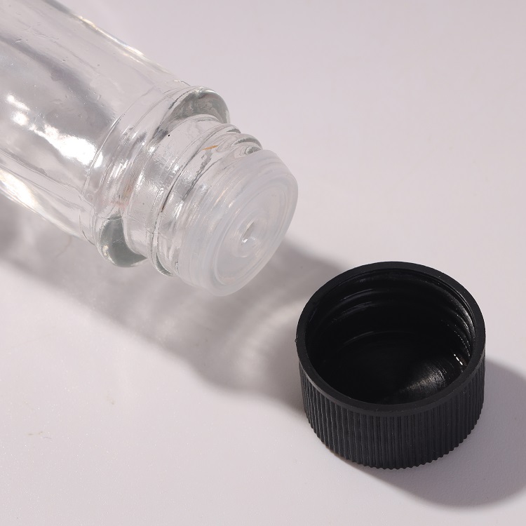5oz Woozy Hot Sauce Glass Bottles For Ketchup BBQ Sauce With Shrink Band Plastic Stopper