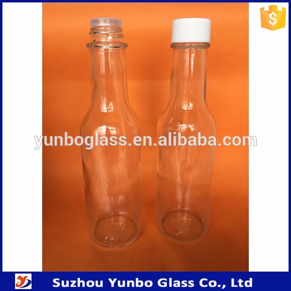 5oz clear glass sauce bottle, 150ml glass bottle salsa for selling