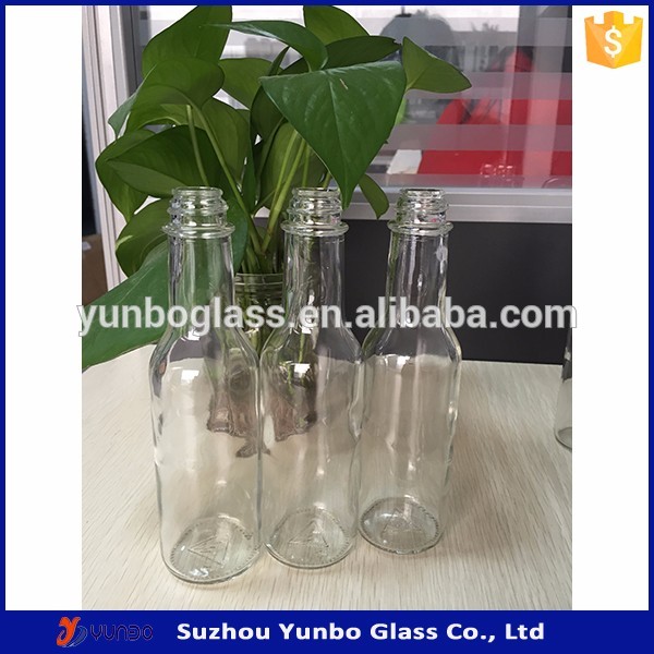 5oz clear glass sauce bottle, 150ml glass bottle salsa for selling
