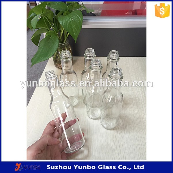 5oz clear glass sauce bottle, 150ml glass bottle salsa for selling