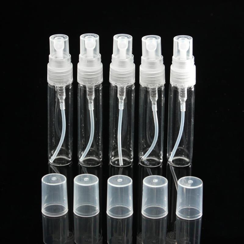 5pcs/pack 2ML 3ML 5ML 10ML Portable Mini Perfume Bottle Empty Cosmetics Bottle Sample Test Tube Thin Glass Vials