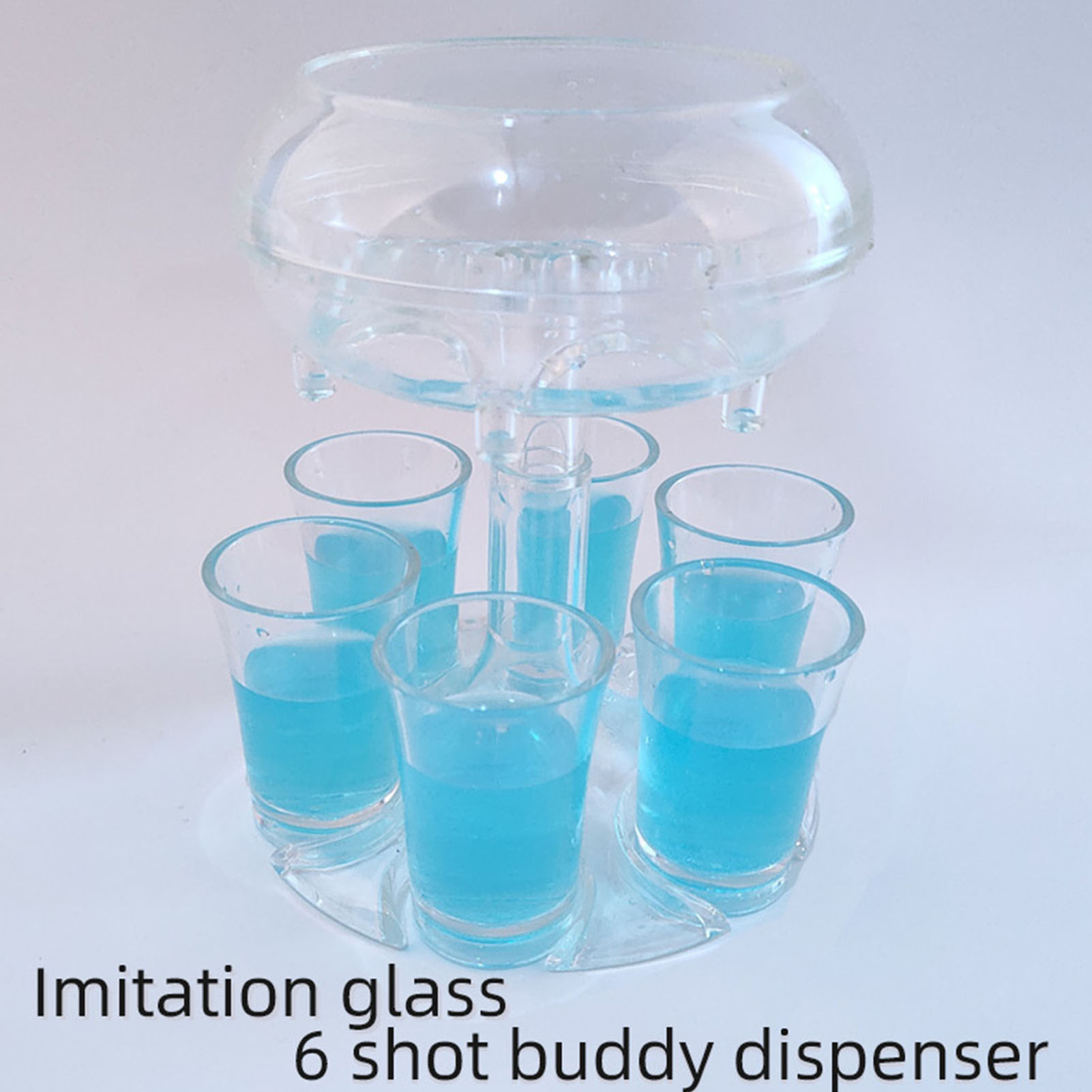 6 Shot Glass Dispenser Holder Clear Food Grade Wine Dispenser