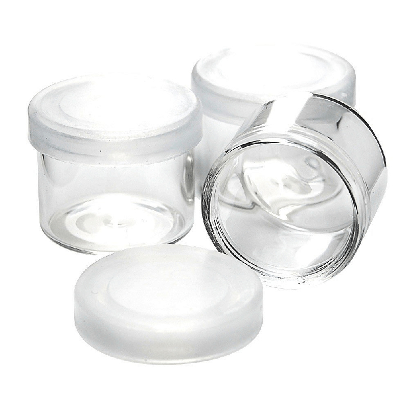 6 ml No Neck Wax Container No Stick Concentrate Borosilicate Glass Jar With Silicone Cap