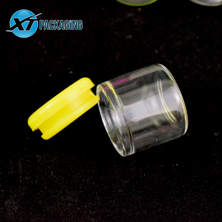 6 ml glass container 6 ml oil glass jar with silicone lid glass bottle container