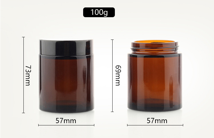 6 oz amber glass jars with mouth 6oz amber glass jar with gold tin cap