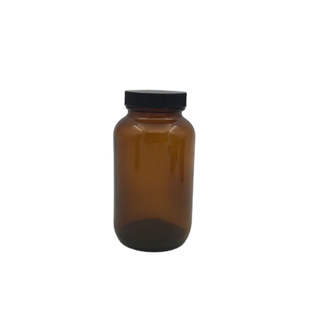 60 75 100 120 150 200 250 300 400 500ml Amber Pharmaceutical Wide Mouth Glass Jar Bottle