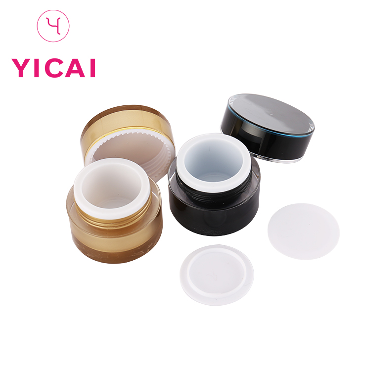 60 Grams/60 ML (2 Oz) Round Clear Leak Proof Round Acriylic Plastic Container Jars Cosmetic Lotion Creams Jar