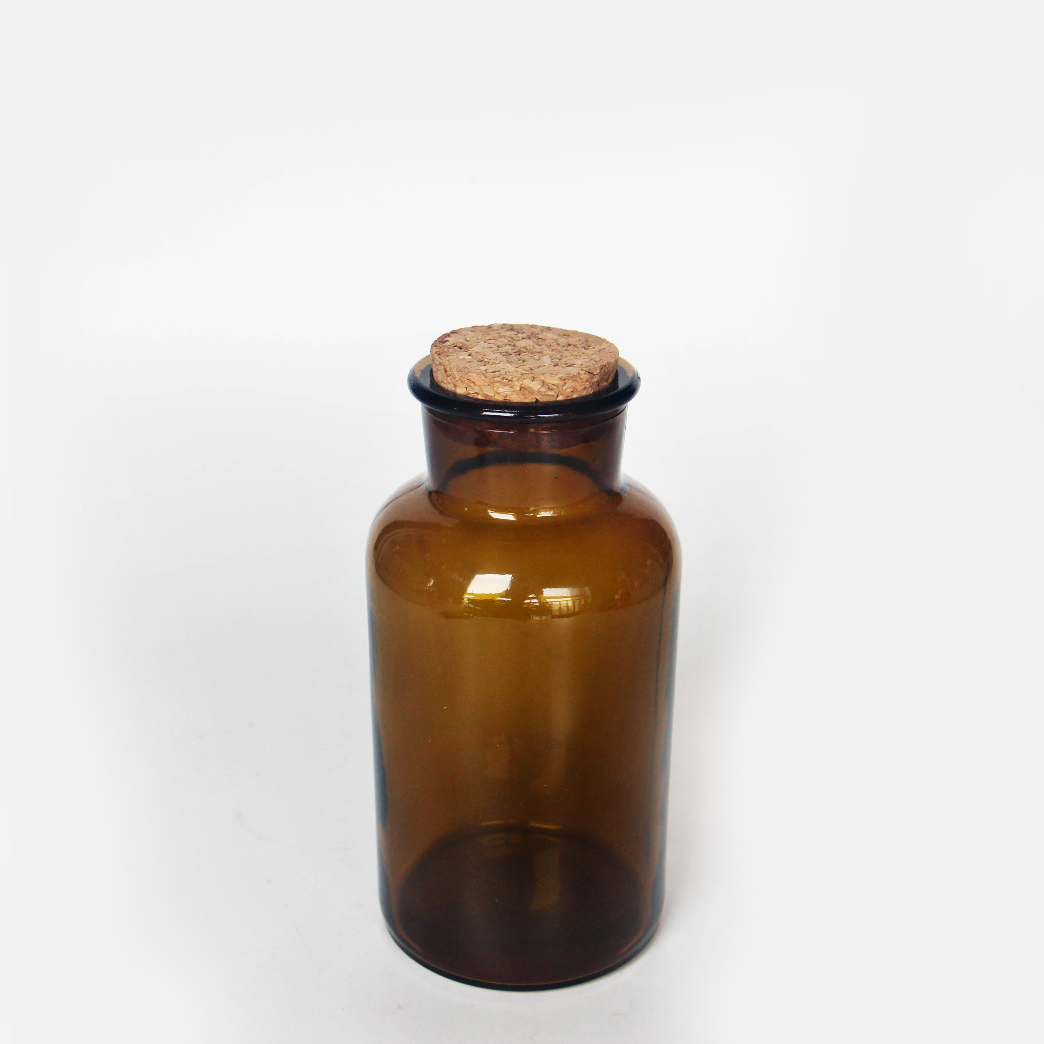 60 ml 125 ml 250 ml 500 ml 1000 ml Wide Mouth Lab Chemical Glass Pill Bottle Antique Apothecary jar With Cork