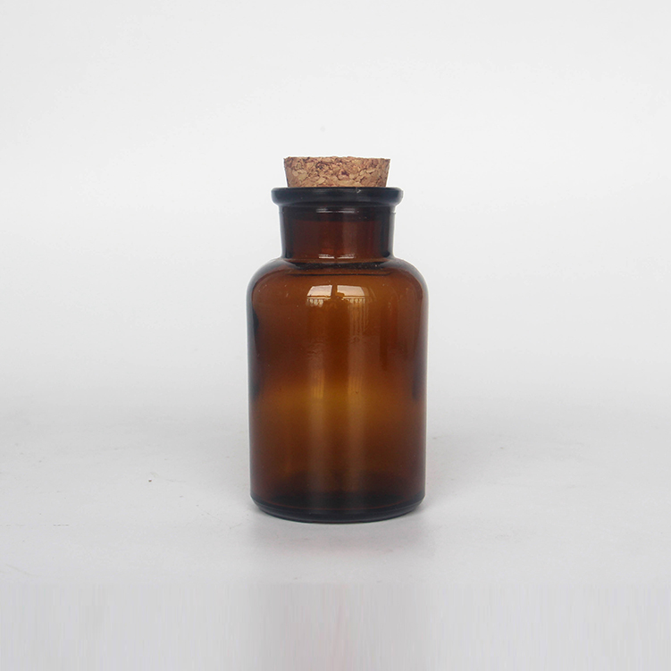 60 ml 125 ml 250 ml 500 ml 1000 ml Wide Mouth Lab Chemical Glass Pill Bottle With Cork