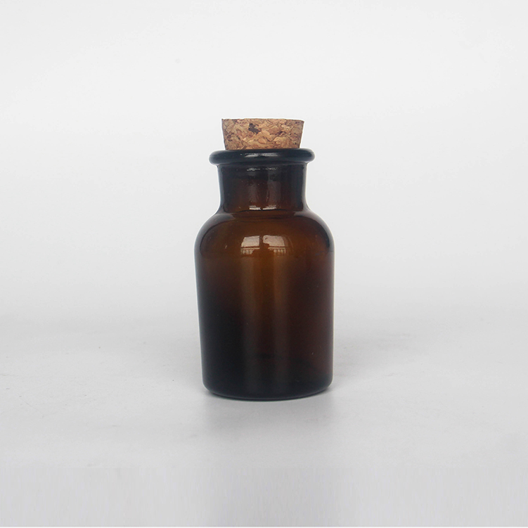 60 ml 125 ml 250 ml 500 ml 1000 ml Wide Mouth Lab Chemical Glass Pill Bottle With Cork