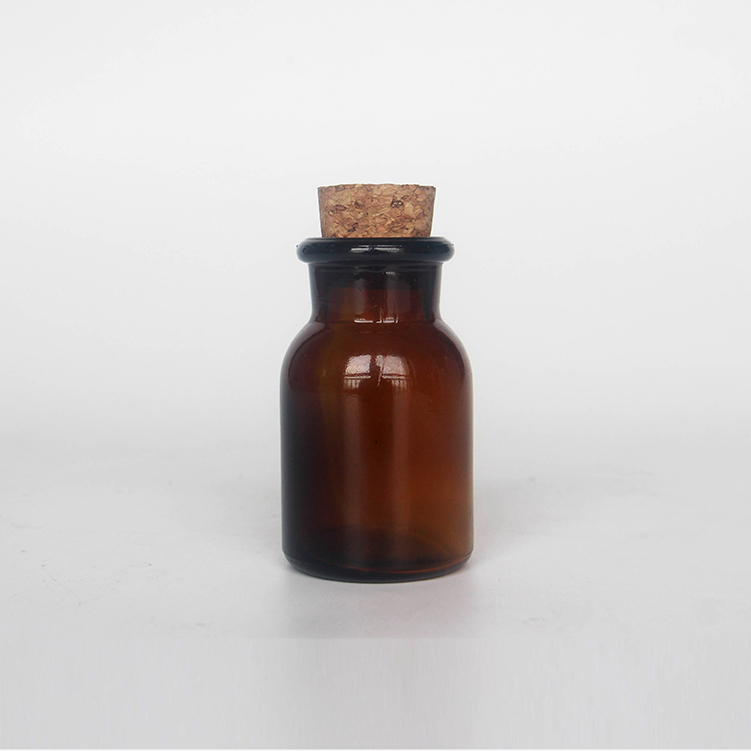 60 ml 125 ml 250 ml 500 ml 1000 ml Wide Mouth Lab Chemical Glass Pill Bottle With Cork