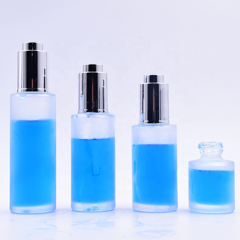60 ml  frosted flat shoulder  glass bottle  essential oil perfume  cosmetic packing with press dropper