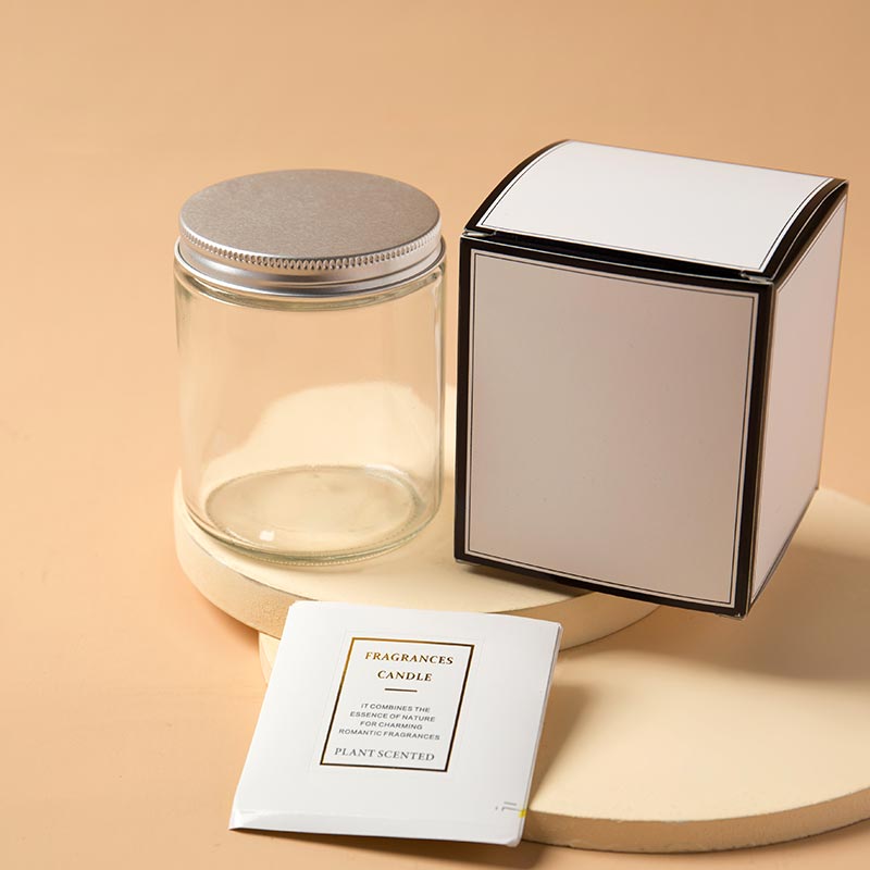 60 pack 8oz Round Empty Straight Sided Clear Glass Jars, Airtight Glass Jar with Black Lids