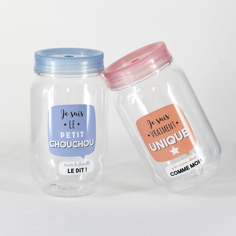 600ml Drinking Plastic Pineapple Cup Plastic Mason Cup With Handle