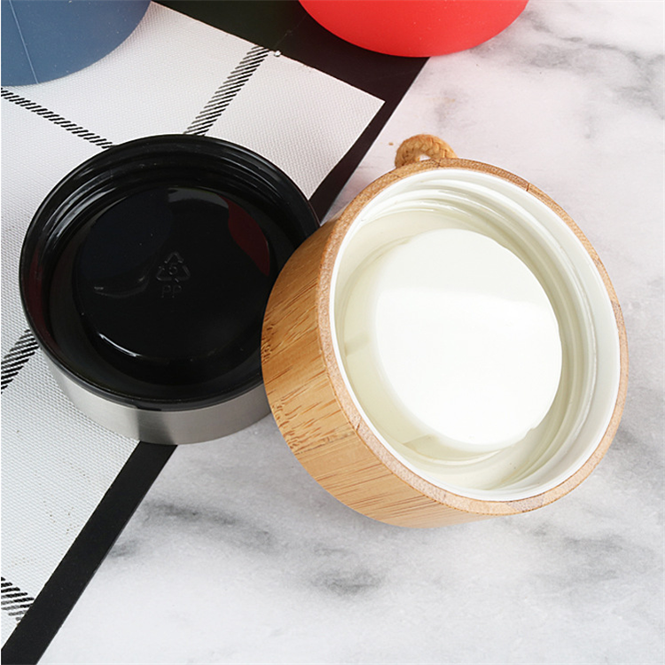 600ml High Borosilicate transparent glass water bottle with bamboo lids