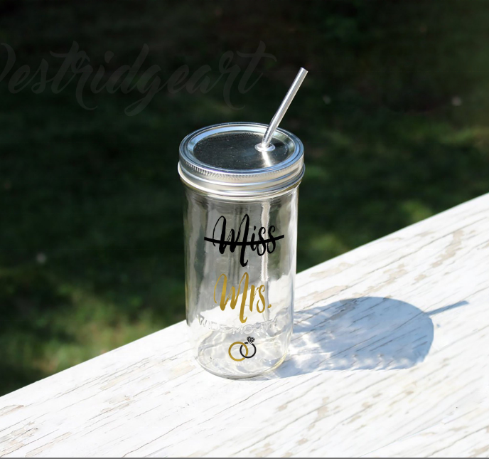 600ml Wide Mouth Beverage Glass Mason Jar With Straw