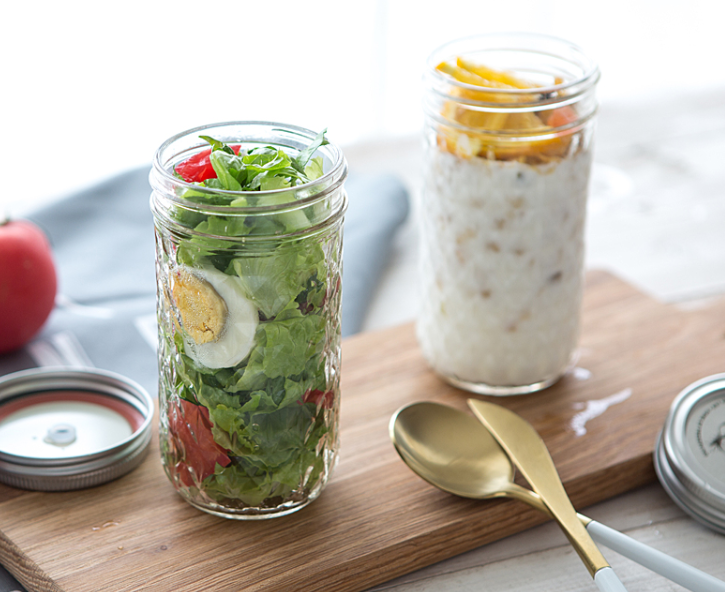 600ml Wide Mouth Beverage Glass Mason Jar With Straw