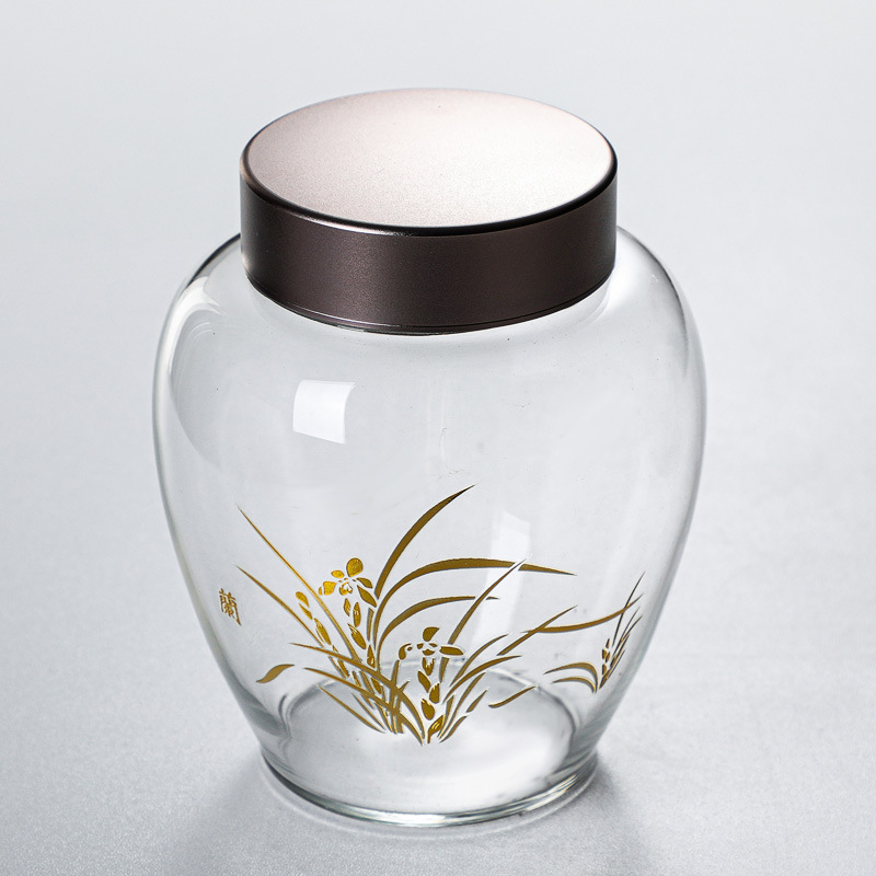 600ml large capacity glass high borosilicate storage tank sealed spice jar food storage jar with metal lid