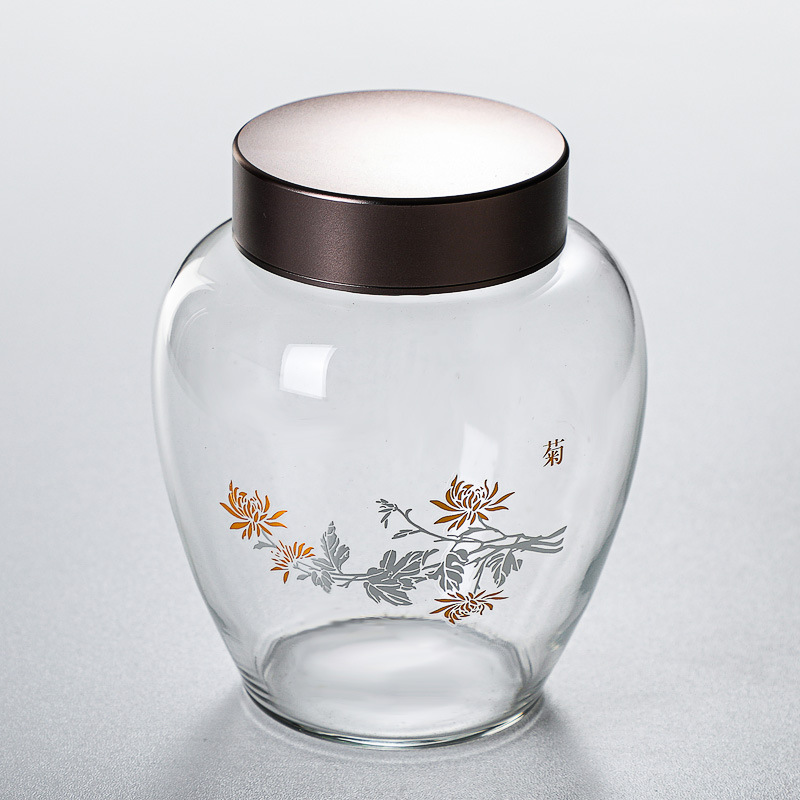 600ml large capacity glass high borosilicate storage tank sealed spice jar food storage jar with metal lid