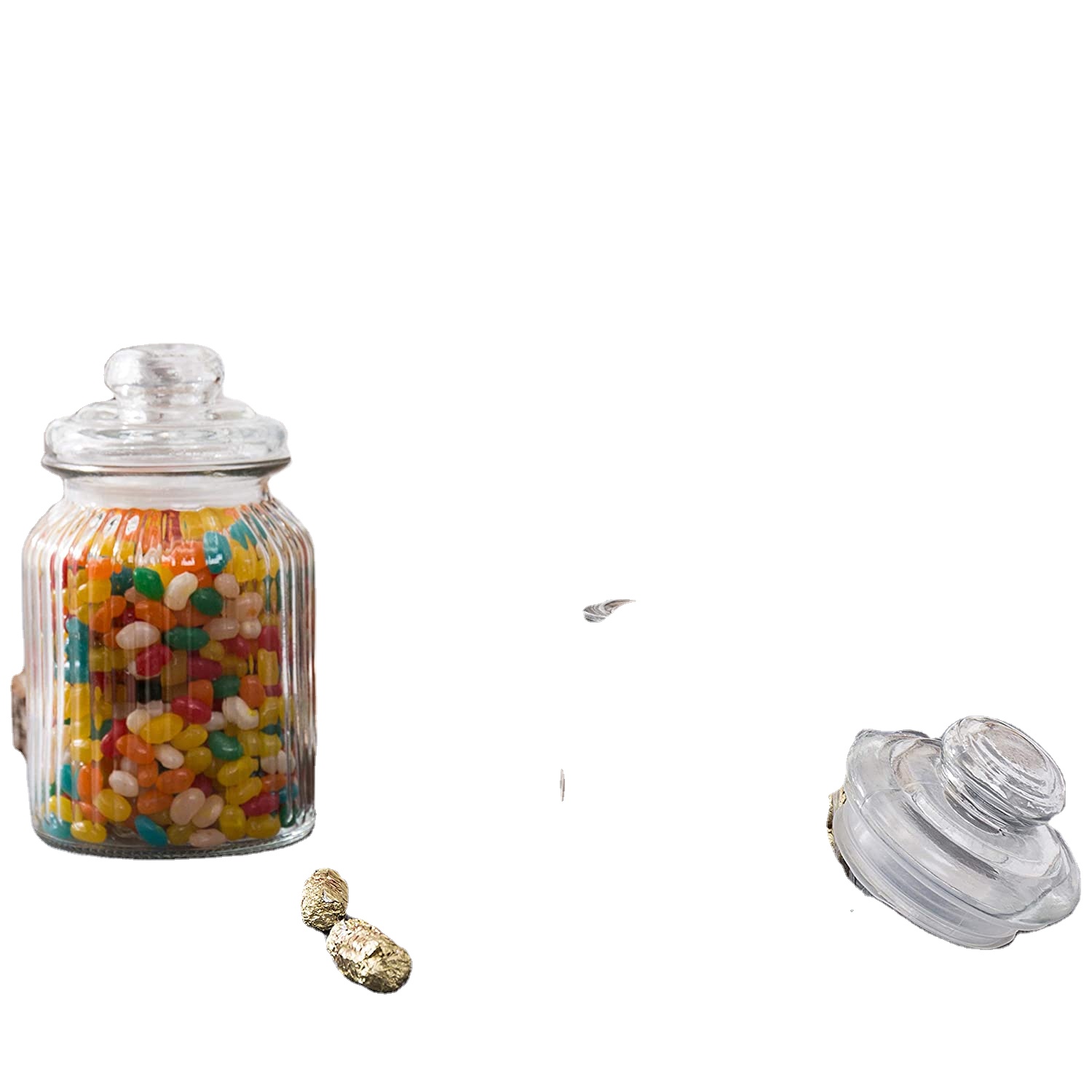 600ml spray snow pattern christmas kitchen glass jars for coffee sugar tea storage