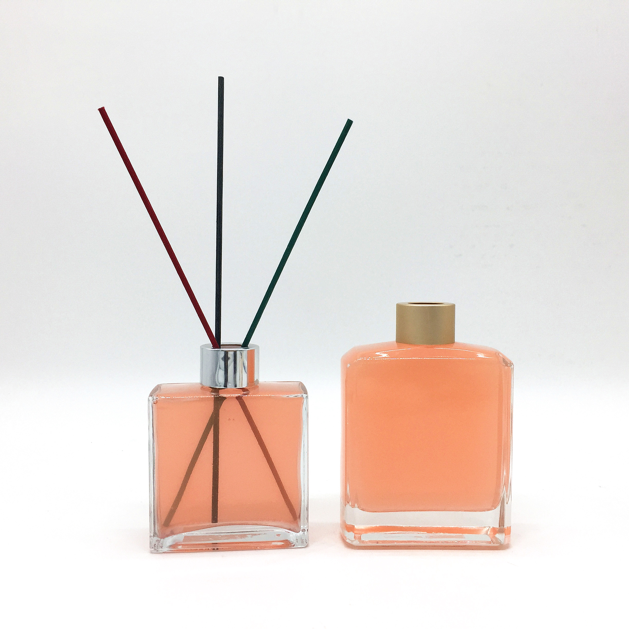 60ML 100ML 150ML 200ML Reed Diffuser Glass Bottle Square Aroma Therapy Bottle With Cork