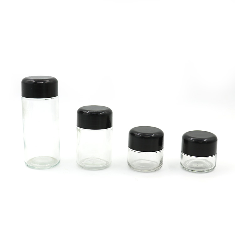 60ML 90ML Oval eye cream cosmetic childproof glass jar with childproof lid