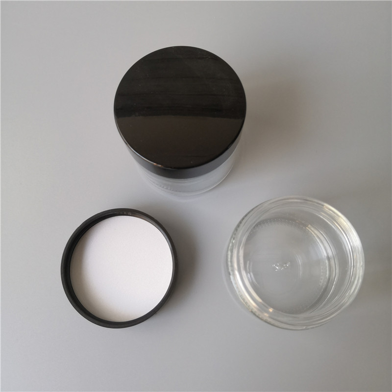 60ML Glass Jar Manufacturer 60ml Jar Airtight Clear Glass Storage Round Packaging Child Proof Concentrate Jar
