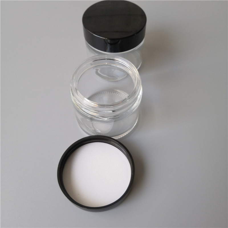 60ML Glass Jar Manufacturer 60ml Jar Airtight Clear Glass Storage Round Packaging Child Proof Concentrate Jar