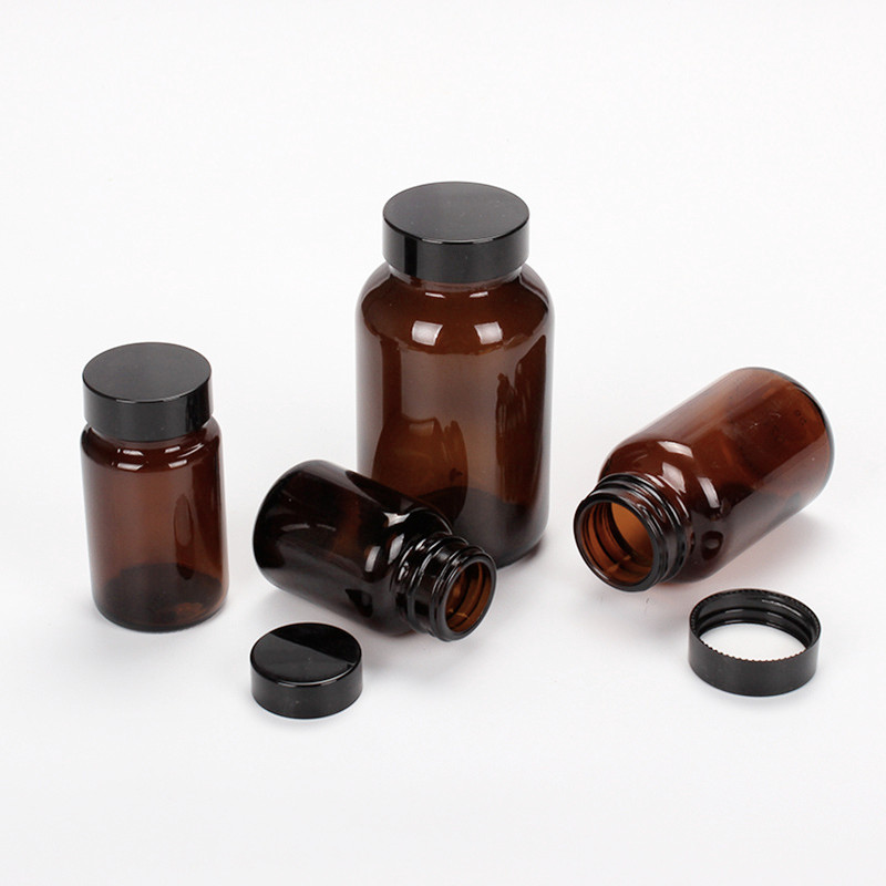 60Ml 75Ml 100Ml 100G 120Ml 150Ml 200Ml 8 Oz 250Ml 300Ml 400Ml 500Ml Cosmetic Brown Amber Cream Glass Jar Aluminium Cap