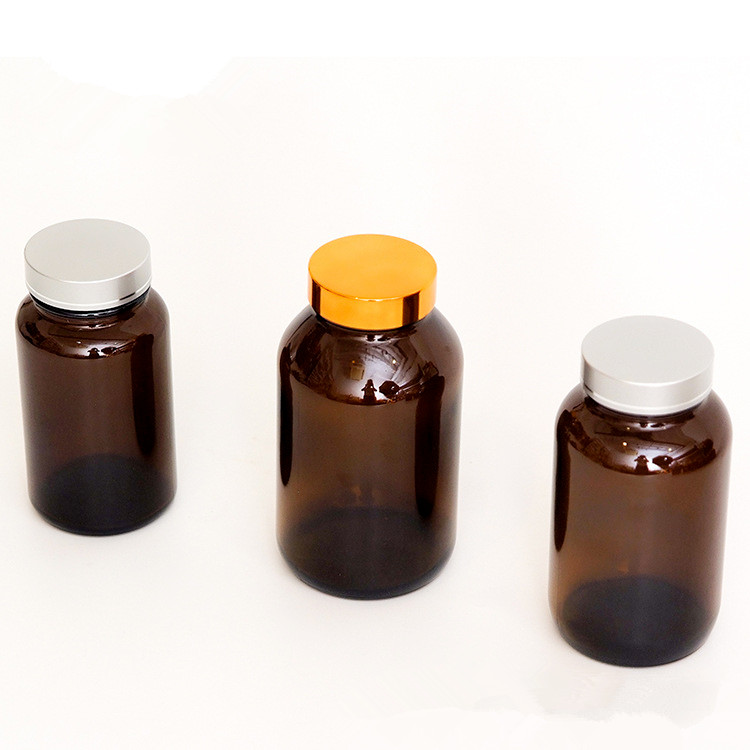60Ml 75Ml 100Ml 100G 120Ml 150Ml 200Ml 8 Oz 250Ml 300Ml 400Ml 500Ml Cosmetic Brown Amber Cream Glass Jar Aluminium Cap