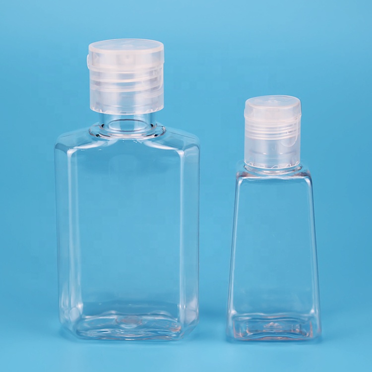 60Ml Hand Soap Liquid Bottle Portable Antibacterial Clear Pet Empty Hand Sanitizing Gel Bottle Skin Care Packaging