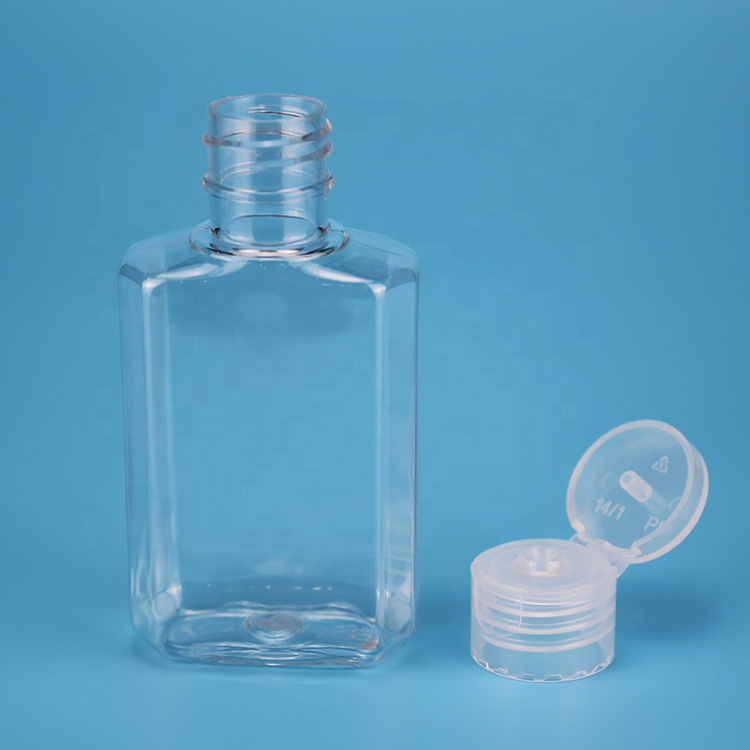 60Ml Hand Soap Liquid Bottle Portable Antibacterial Clear Pet Empty Hand Sanitizing Gel Bottle Skin Care Packaging