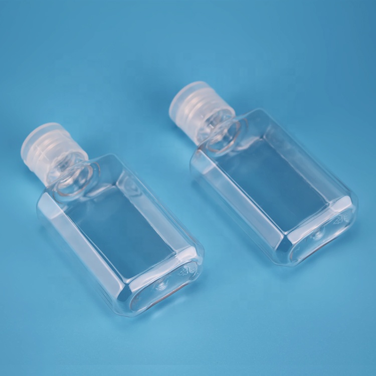 60Ml Hand Soap Liquid Bottle Portable Antibacterial Clear Pet Empty Hand Sanitizing Gel Bottle Skin Care Packaging