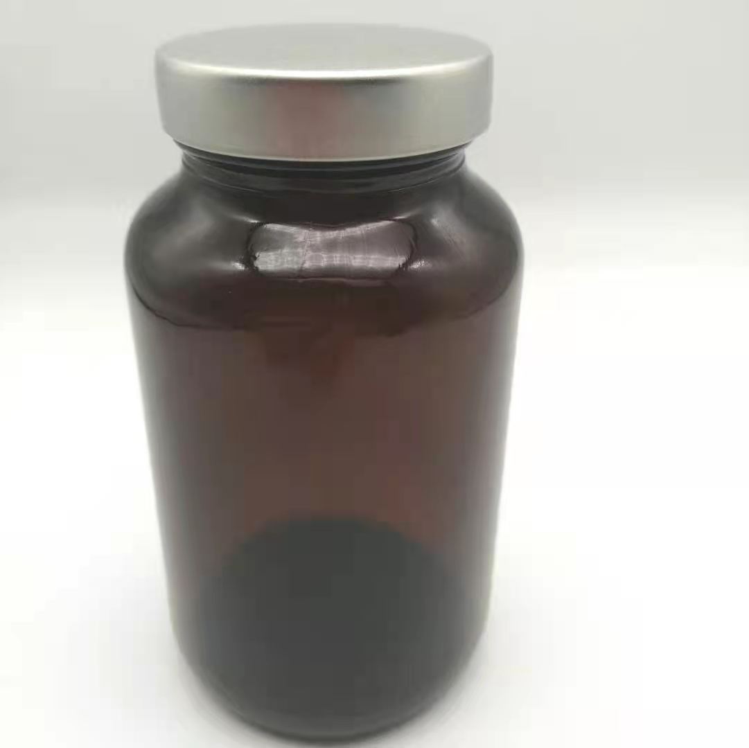60cc 150cc amber Glass capsules Pill Bottle With Metal Tin Screw Cap