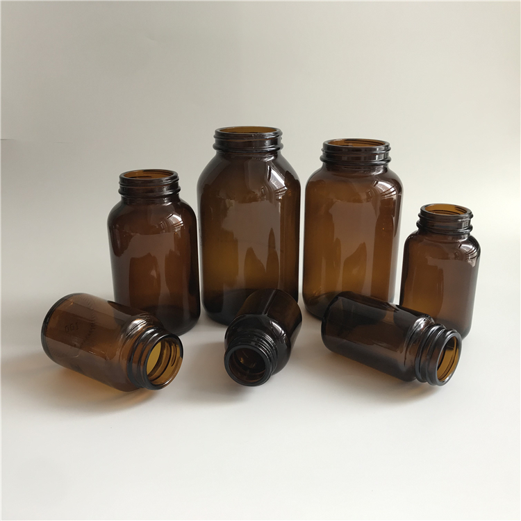 60cc 75cc 100cc 120cc 150cc 200cc 250cc 300cc 400cc 500cc Heavy Glass Medical Screw Top Packer Bottles Wide Mouth Container Jars