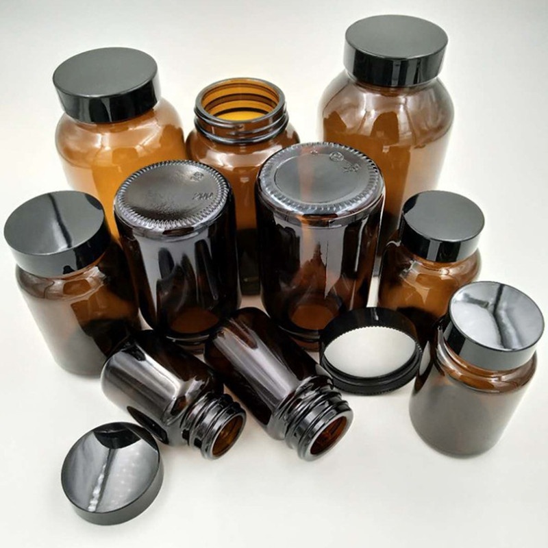 60cc 75ml 100ml 120ml 150ml 200ml 250ml 300ml 400ml 500ml glass pharmaceutical bottles pill capsules health care medicine bottle