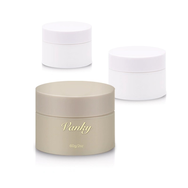 60g 100g cosmetic white glass jar with ABS lid high quality packaging