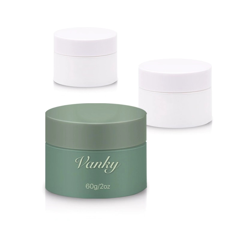 60g 100g cosmetic white glass jar with ABS lid high quality packaging