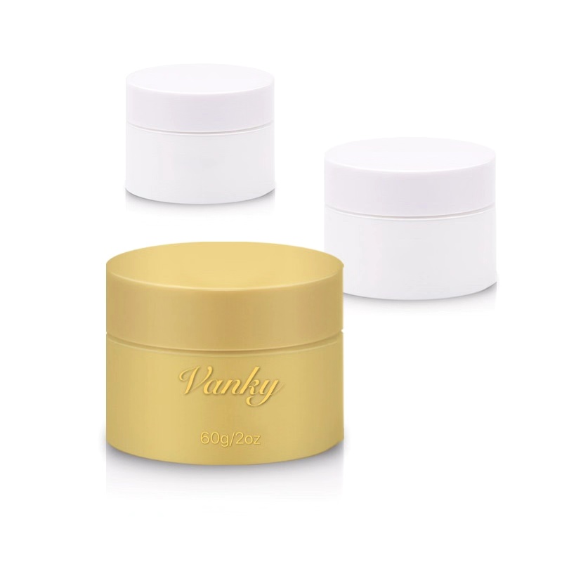 60g 100g cream white glass jar with ABS lid high quality cosmetic packaging