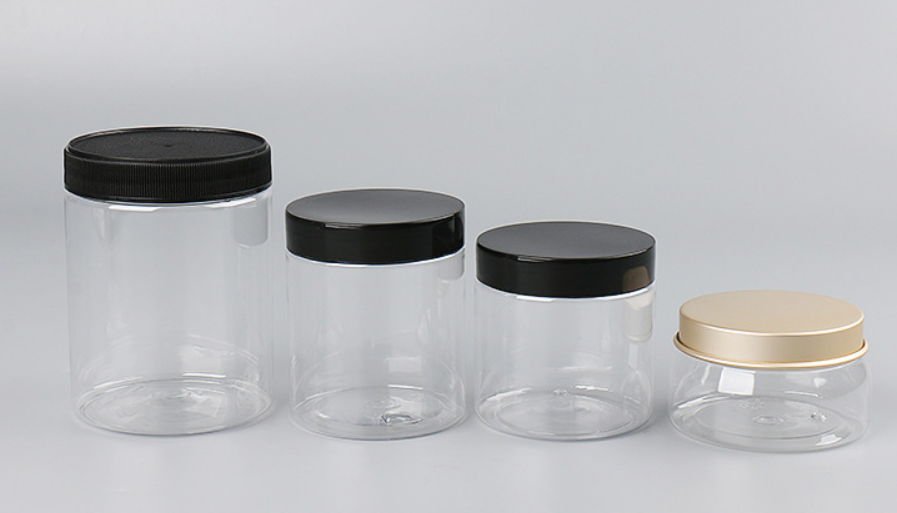60g 150g 200g 250g 500g plastic round food grade biodegradable cosmetic packaging jars