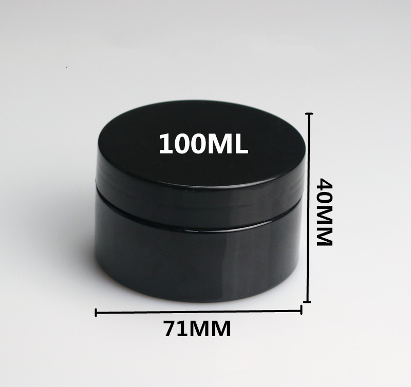 60g 80g 100g 120g 150g 200g empty black plastic jars 100ml powder cream jar