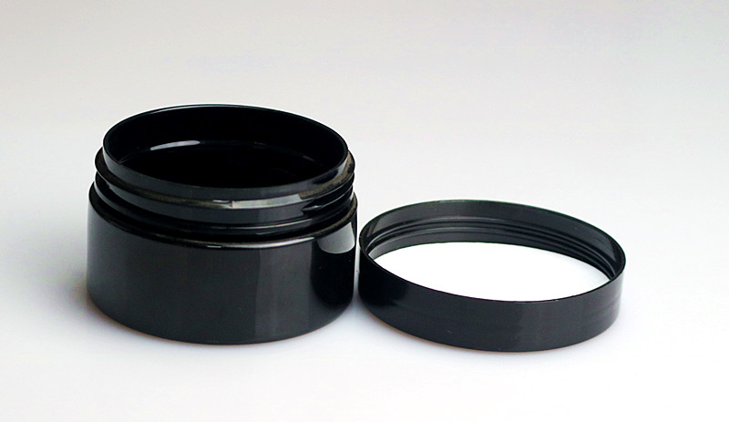 60g 80g 100g 120g 150g 200g empty black plastic jars 100ml powder cream jar