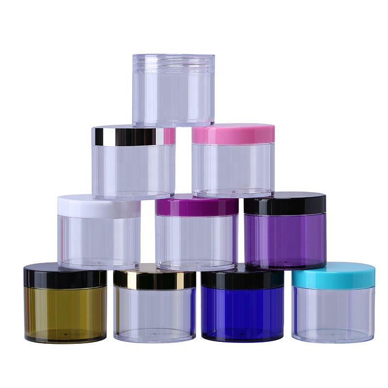 60g PS plastic clear cosmetic jar empty refillable glitter pot container for nail glitter powder
