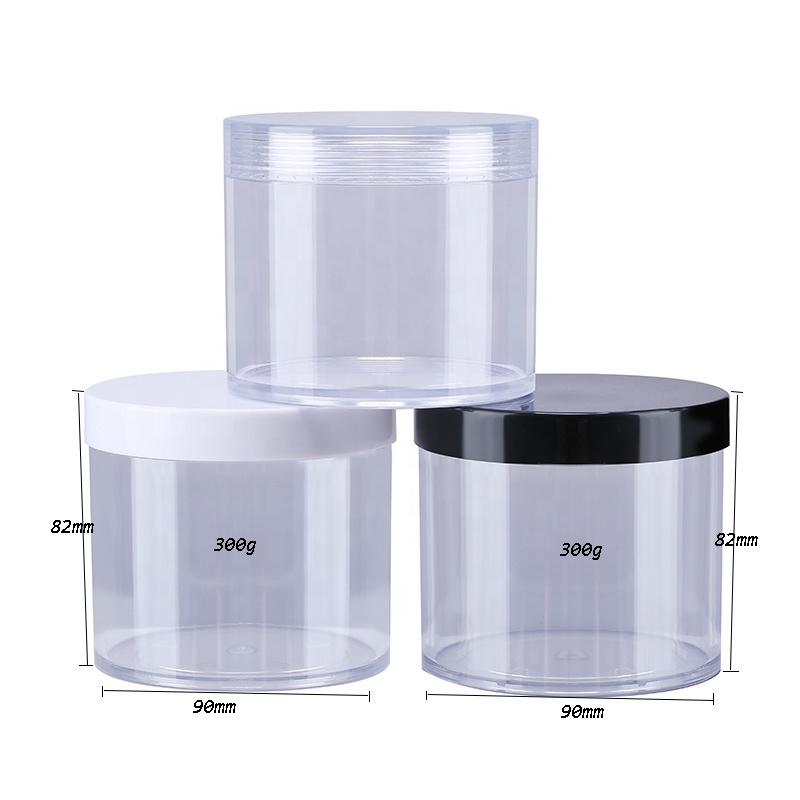 60g PS plastic clear cosmetic jar empty refillable glitter pot container for nail glitter powder