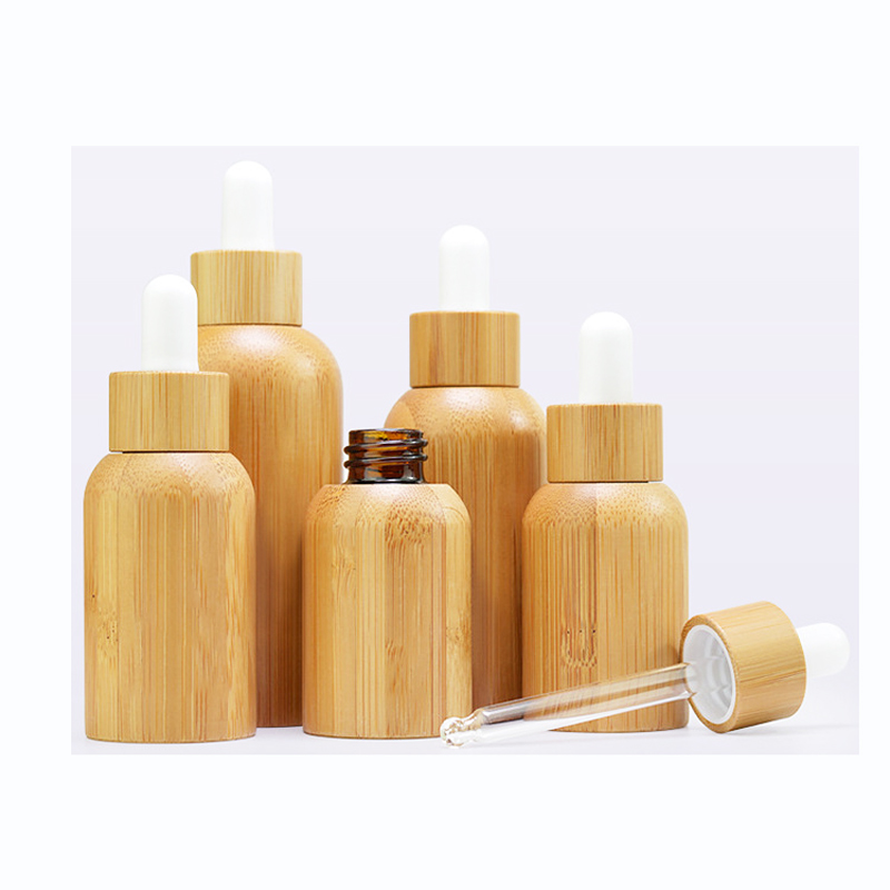 60g bamboo jar with glass inner jar for cosmetic packaging face cream make up recover cream bath salts 2 oz bamboo glass jar