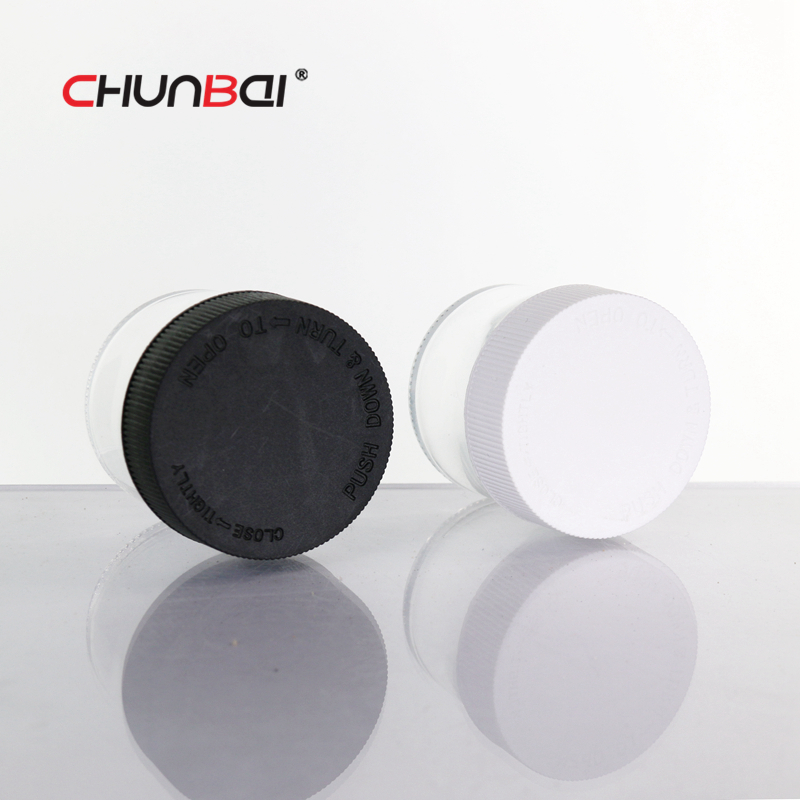 60g clear cbd cream glass jar with childproof cap